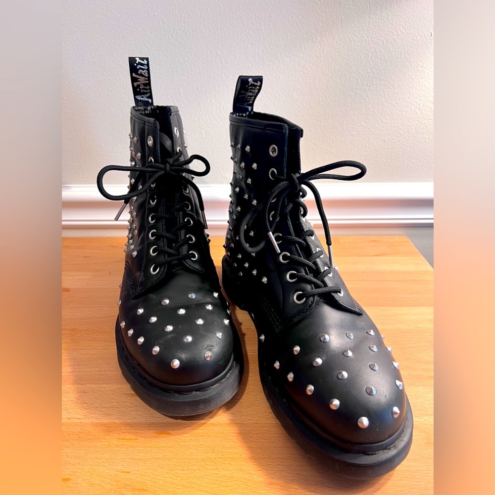 NWOT Studded Black Doc Martens with AirWair Soles